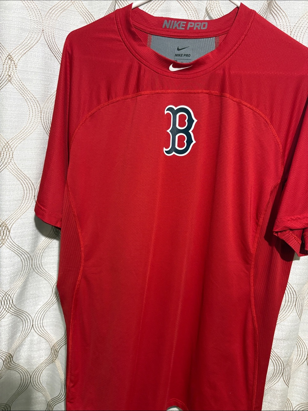 Nike Red Boston 'B' Athletic Shirt